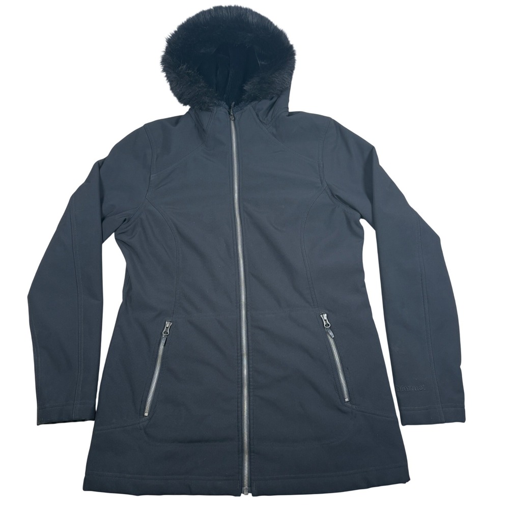 Marmot Furlong Softshell Jacket Womens Large Black Outdoor Winter 2014 C85550